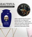 Midnight Blue Portrait Customizable Urn for Human Ashes - Plain Urns For Dad