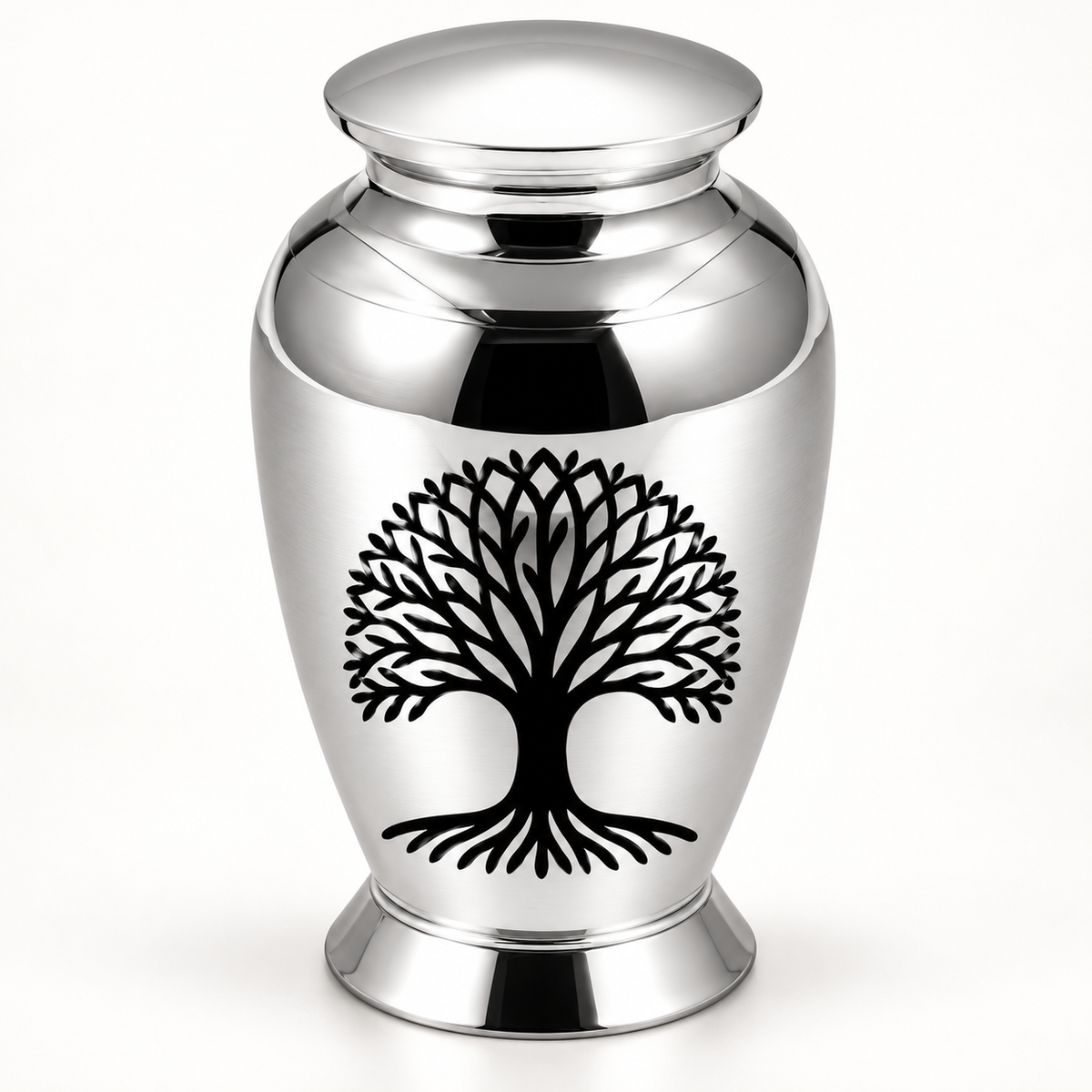 Silver-Tone Tree of Life Cremation Urn for Ashes