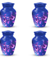 Purple Butterfly Memorial Urn made of Aluminium for Ashes.