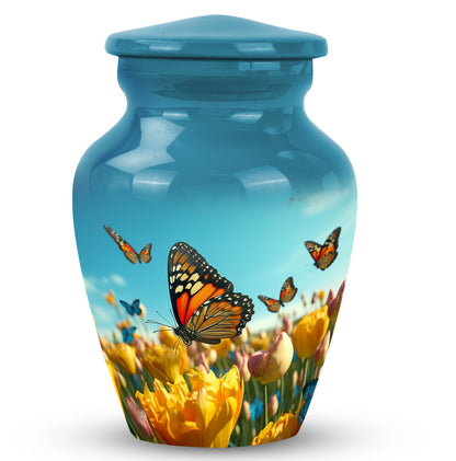 3 Inch Classic Monarch Butterflies Cremation Urn for Ashes