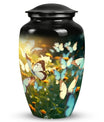 Butterflies Memorial Urn Aluminium Classic Design.