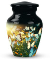 Butterflies Memorial Urn Aluminium Classic Design.