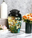 Butterflies Memorial Urn Aluminium Classic Design.