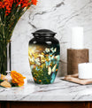 Butterflies Memorial Urn Aluminium Classic Design.