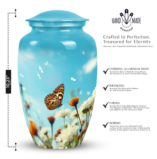Classic 3-inch aluminium cremation urn for ashes.