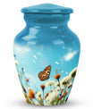 Classic 3-inch aluminium cremation urn for ashes.
