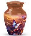 Blue Butterflies Cremation Urn for Cremated Human ashes