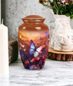 Blue Butterflies Cremation Urn for Cremated Human ashes