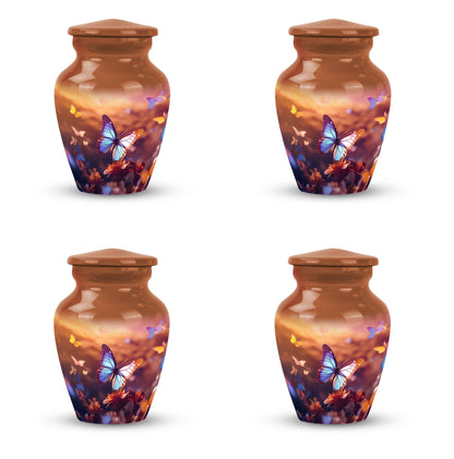 Blue Butterflies Cremation Urn for Cremated Human ashes