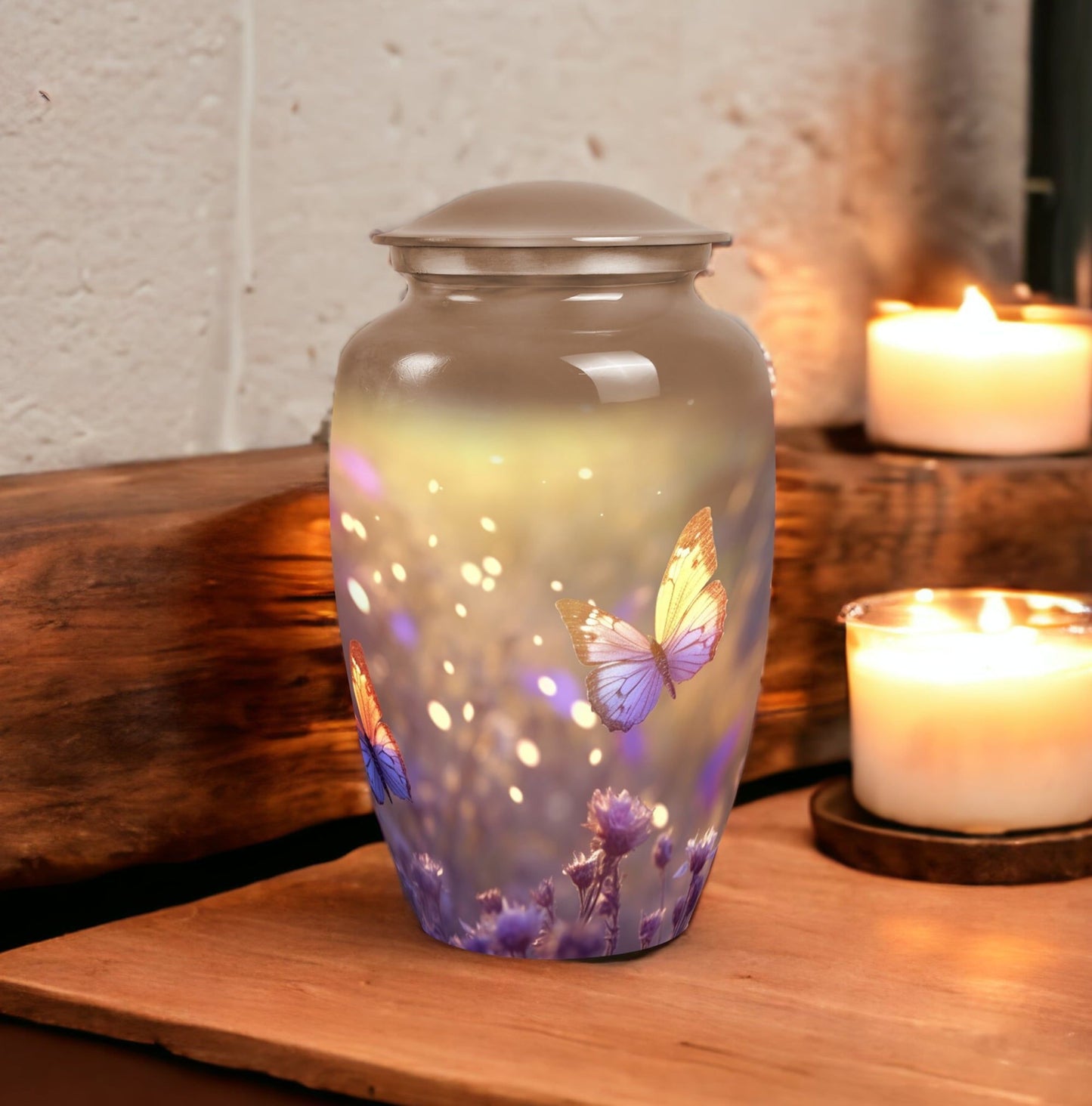 Butterflies Urn for Human Ashes Cremation Urn.
