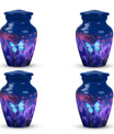 Classic purple butterflies urn for ashes.