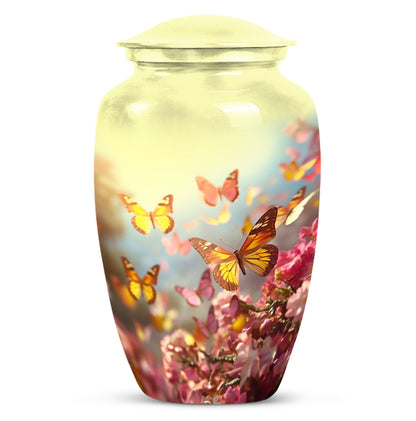Colorful Butterflies Cremation Urn.