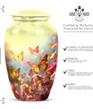 Colorful Butterflies Cremation Urn.