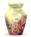 Colorful Butterflies Cremation Urn.