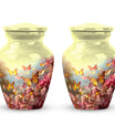 Colorful Butterflies Cremation Urn.
