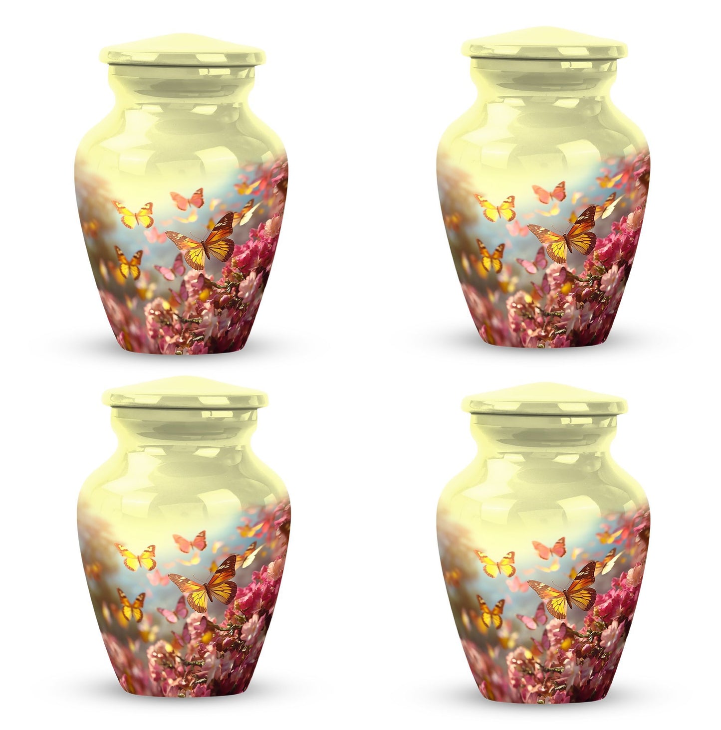 Colorful Butterflies Cremation Urn.