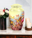 Colorful Butterflies Cremation Urn.