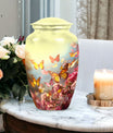 Colorful Butterflies Cremation Urn.