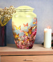 Colorful Butterflies Cremation Urn.