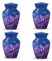 purple butterflies aluminum urn for human ashes
