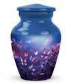 Classic Urn, Personalized Purple Butterflies Cremation Urn.