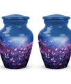 Classic Urn, Personalized Purple Butterflies Cremation Urn.