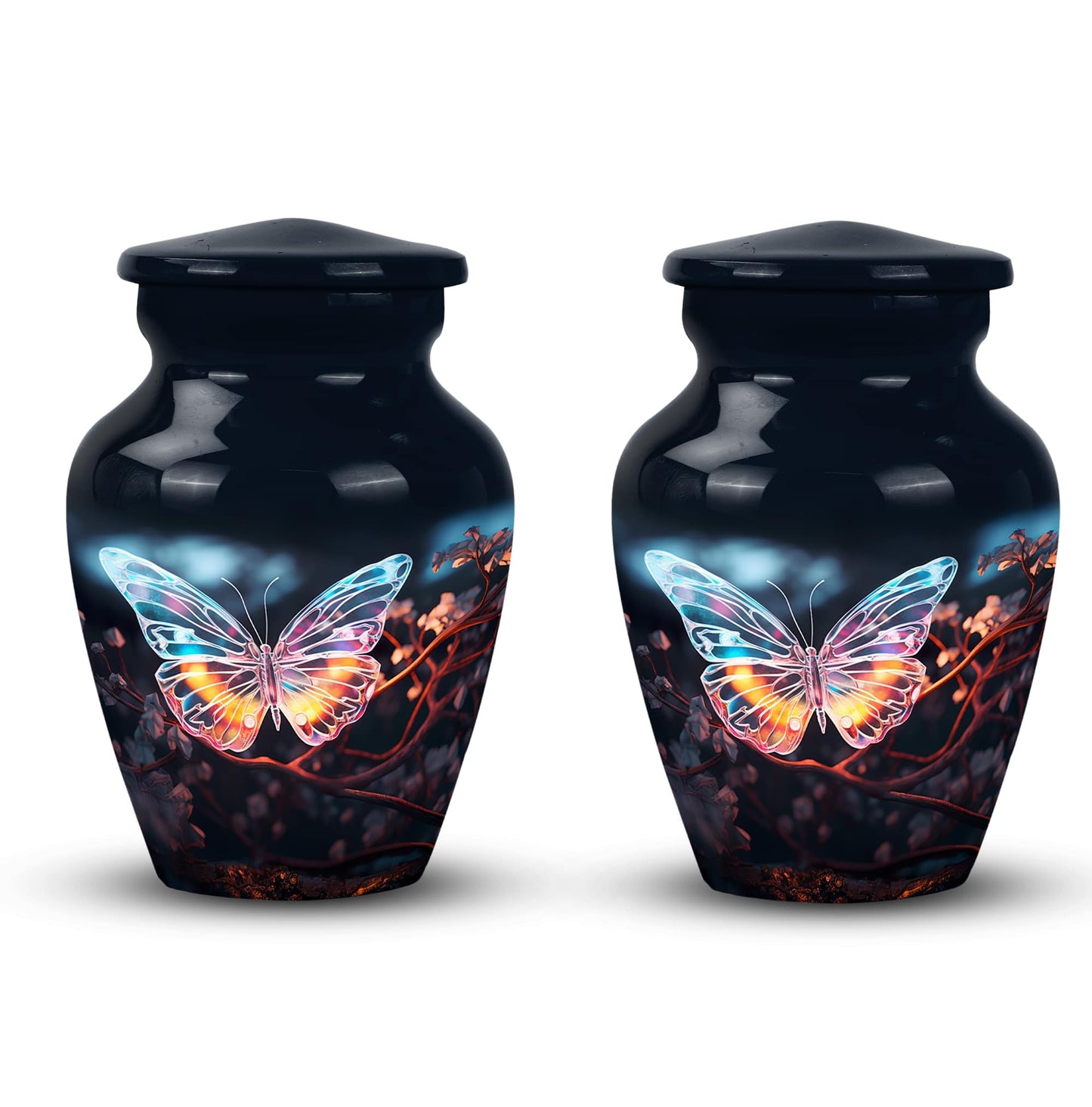 Magical Butterfly Cremation Urn in Aluminium for adult ashes