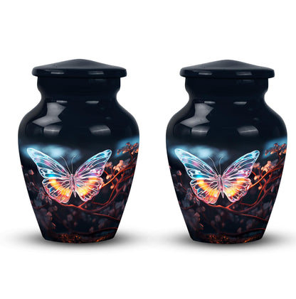Magical Butterfly Cremation Urn in Aluminium for adult ashes