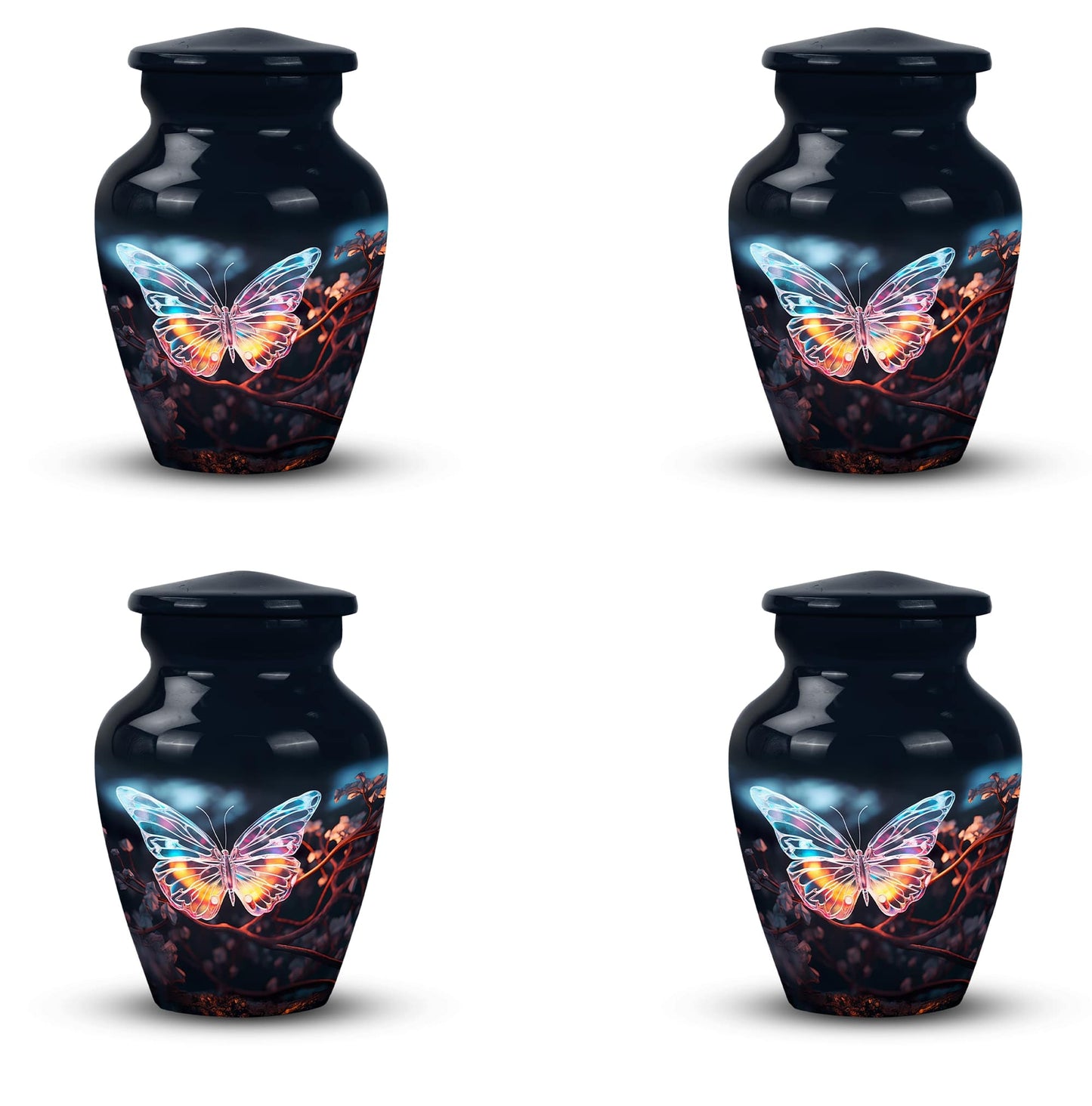 Magical Butterfly Cremation Urn in Aluminium for adult ashes