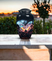 Magical Butterfly Cremation Urn in Aluminium for adult ashes