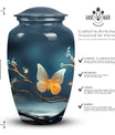 Magical Glowing Butterfly Memorial Urn, 3-inch Urn.