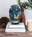 Magical Glowing Butterfly Memorial Urn, 3-inch Urn.