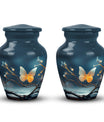 Magical Glowing Butterfly Memorial Urn, 3-inch Urn.