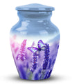 Large Purple Butterfly Urn for Ashes with Personalised.