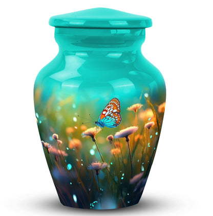 Classic 3-inch Butterflies in Forest Memorial Urn.