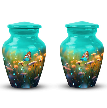 Classic 3-inch Butterflies in Forest Memorial Urn.