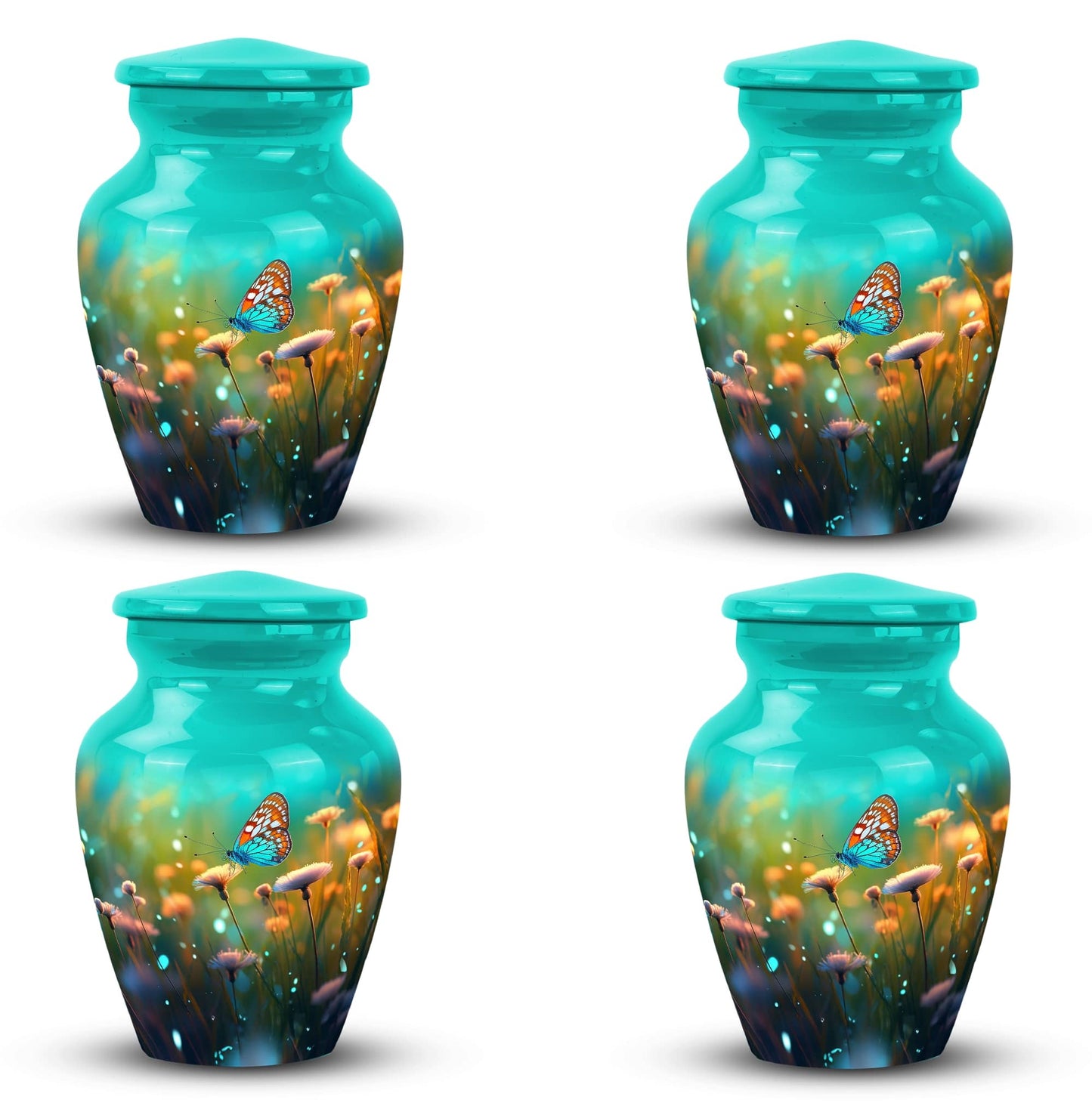 Classic 3-inch Butterflies in Forest Memorial Urn.