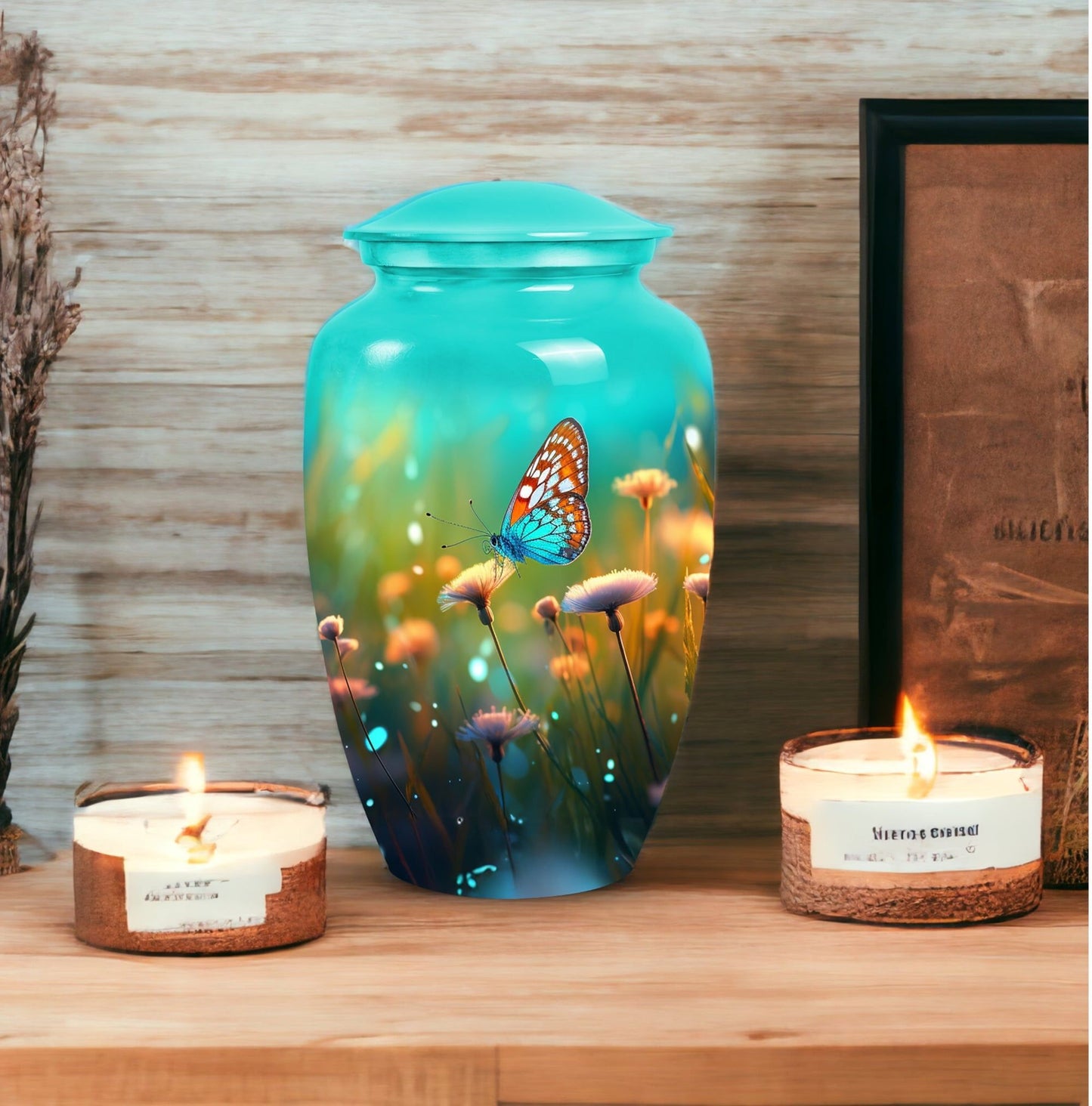 Classic 3-inch Butterflies in Forest Memorial Urn.