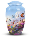 Colorful Butterflies Classic Urn for Ashes.