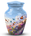 Colorful Butterflies Classic Urn for Ashes.