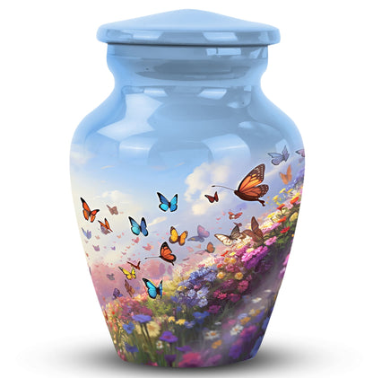 Colorful Butterflies Classic Urn for Ashes.