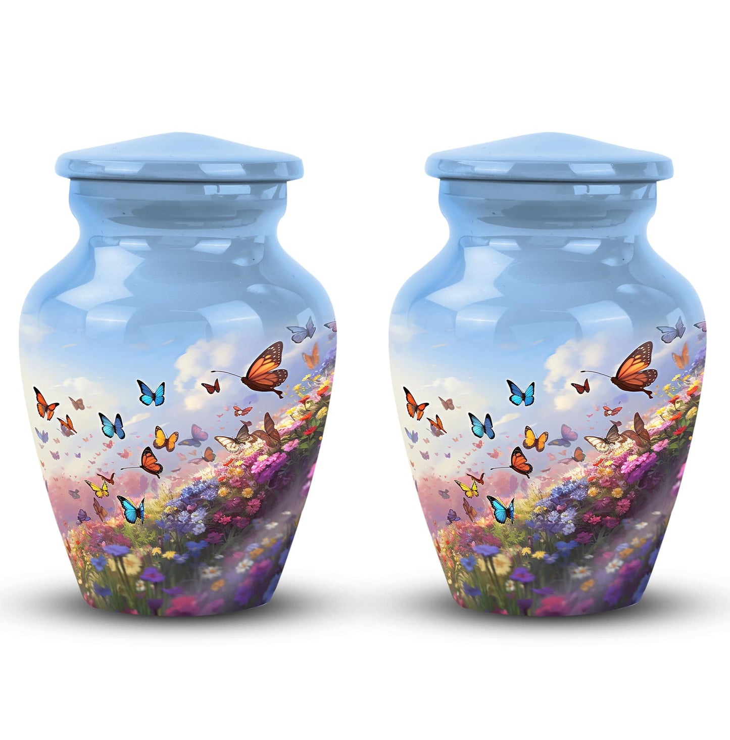 Colorful Butterflies Classic Urn for Ashes.