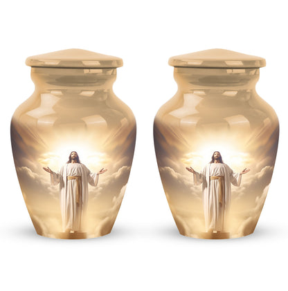 Classic Jesus Christ with Holy Cross Urn.