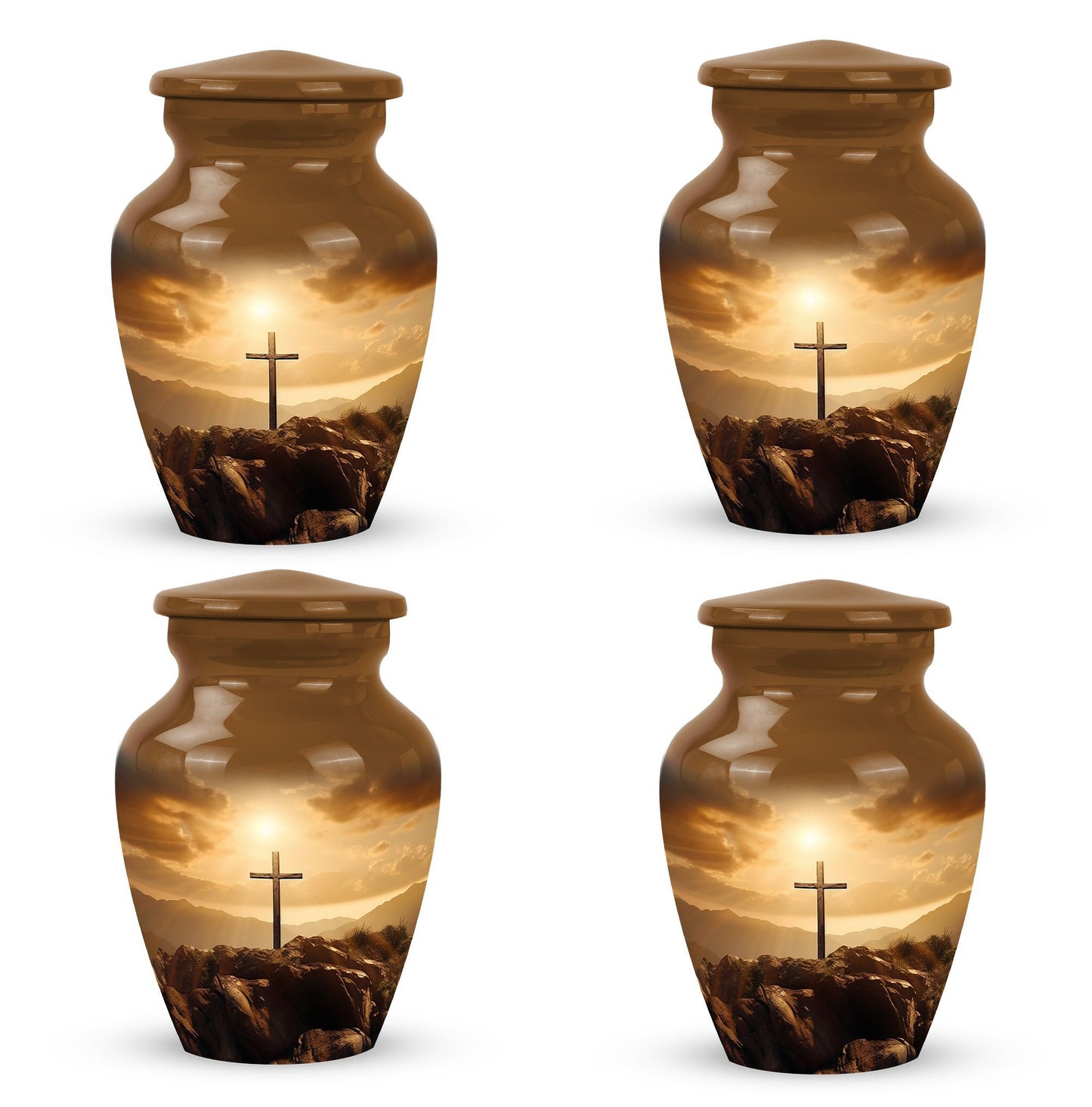 Large Jesus Cross Memorial Urn in classic design.