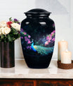 Aluminium Classic Peacock Urn for Cremation Ashes