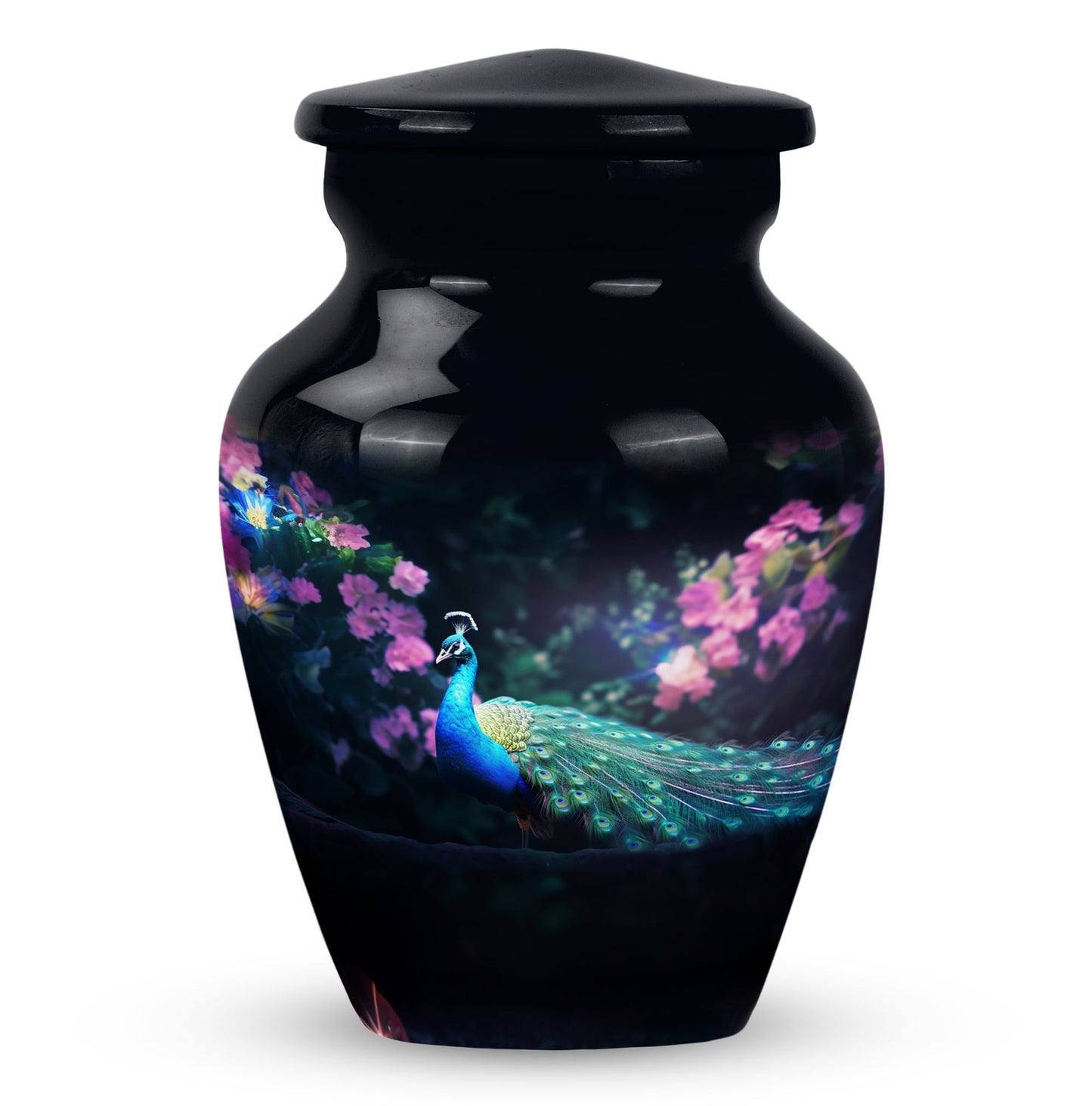 Aluminium Classic Peacock Urn for Cremation Ashes