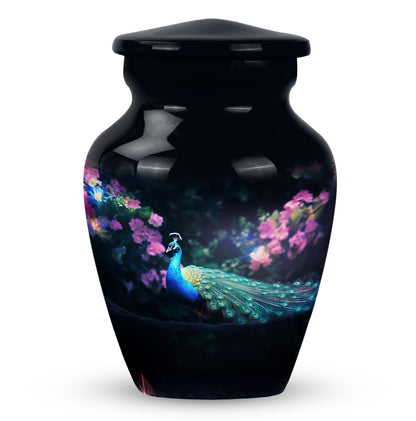 Aluminium Classic Peacock Urn for Cremation Ashes