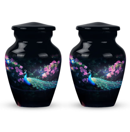 Aluminium Classic Peacock Urn for Cremation Ashes