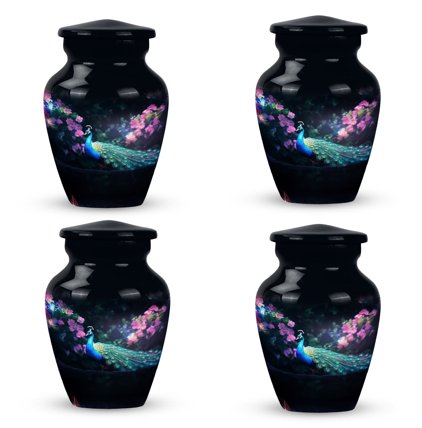 Aluminium Classic Peacock Urn for Cremation Ashes
