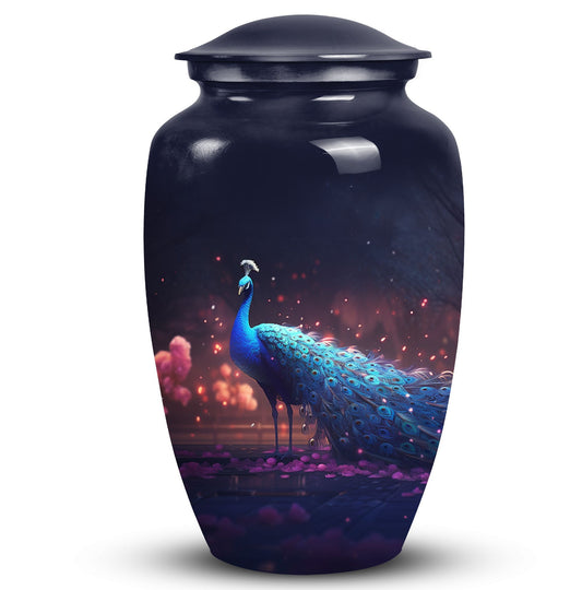 Classic Peacock Cremation Urn for Mom